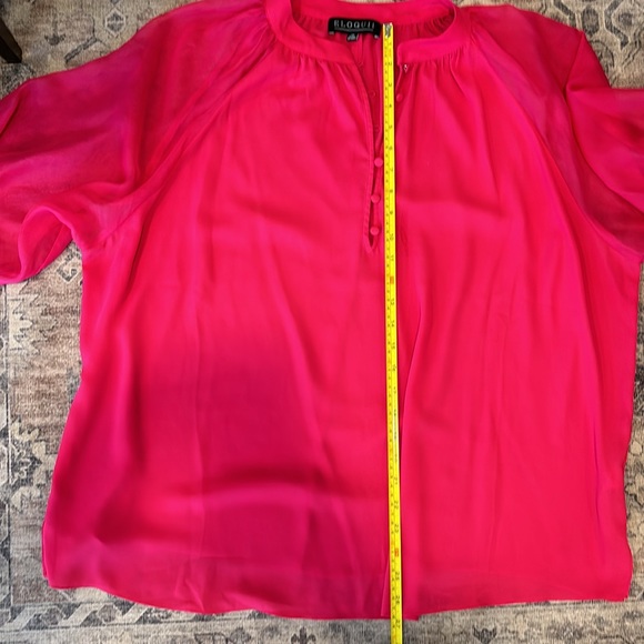 Sheer Raglan Sleeve Blouse - Picture 3 of 6